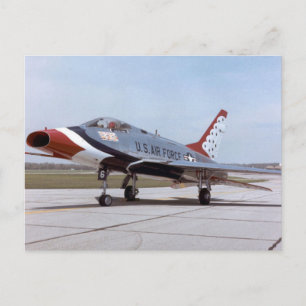 NORDAMERIKAN F-100D Super Saber USAF THUNDERBIRD Postkarte
