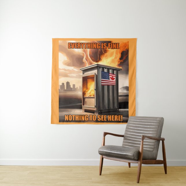 Nordamerikanische Einheit: Aufstehen im Rauch Wandteppich (Beispiel)