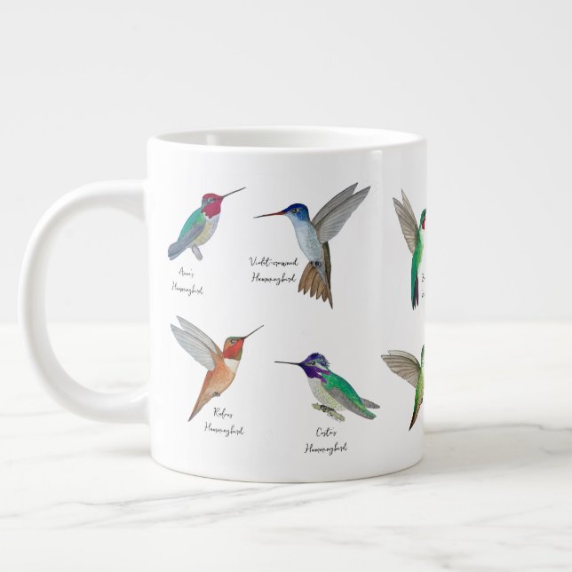 Nordamerikanische Hummingvögel Jumbo-Tasse (Links)