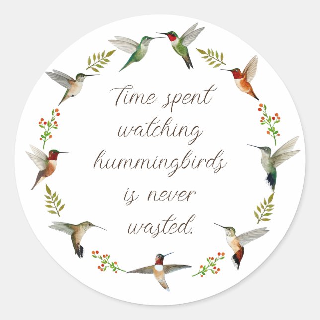 Nordamerikanische Hummingvögel Runder Aufkleber (Vorderseite)