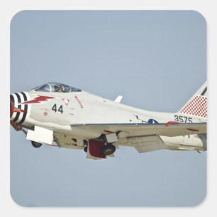 Nordamerikanische Marine FJ2 Fury Jet Fighting Fli Quadratischer Aufkleber