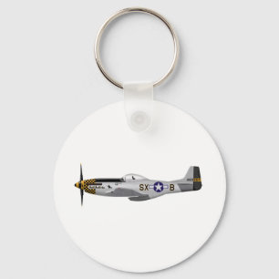 Nordamerikanische P-51D Mustang "Double Trouble Tw Schlüsselanhänger