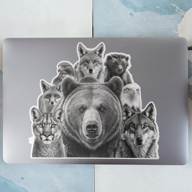 Nordamerikanische Raubtiere Woodland Tiere Aufkleber (Von Creator hochgeladen)