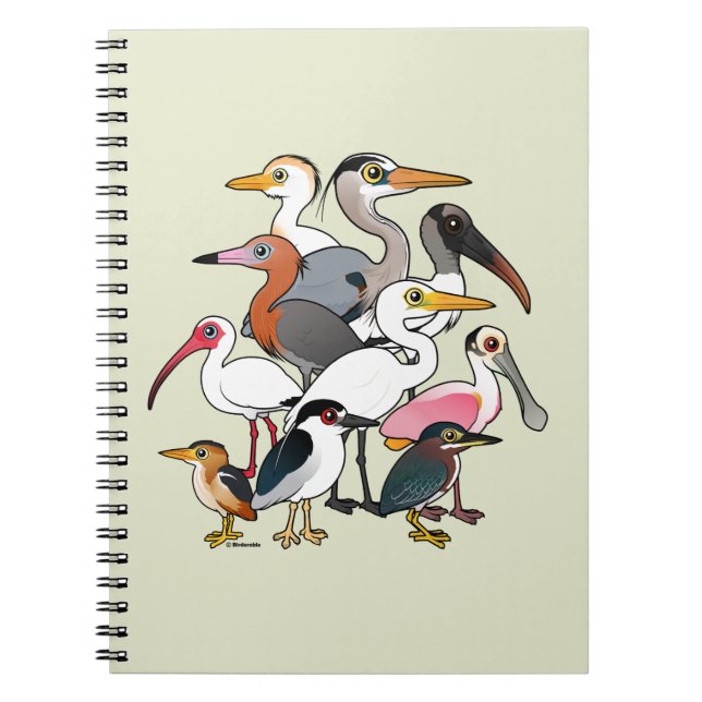 Nordamerikanische Stelzvögel Notizblock (Vorderseite)