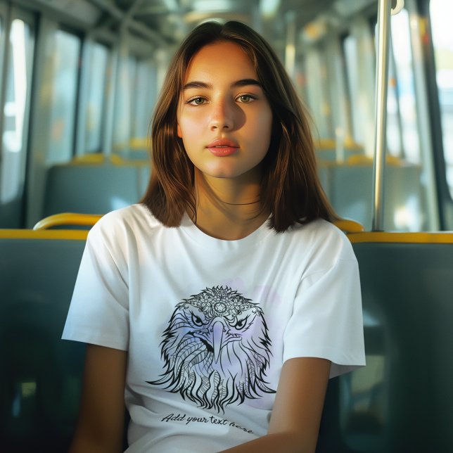 Nordamerikanischer Adler Art | Blau Lila T-Shirt (Von Creator hochgeladen)