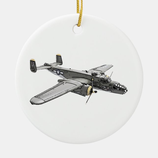 Nordamerikanischer B-25 Mitchell Bomber Keramikornament (Vorne)