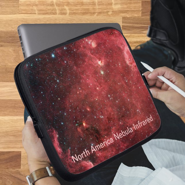 Nordamerikanischer Nebel Infrarot Laptopschutzhülle (Zazzle North America Nebula Infrared Laptop Sleeve (Front Right))