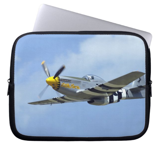 Nordamerikanischer P-51D Mustang, kleines Pferd Laptopschutzhülle (Vorderseite)