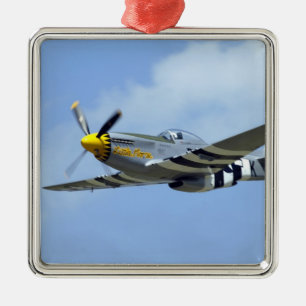 Nordamerikanischer P-51D Mustang, kleines Pferd Silbernes Ornament