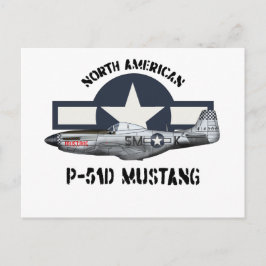 Nordamerikanischer P-51D Mustang Postkarte