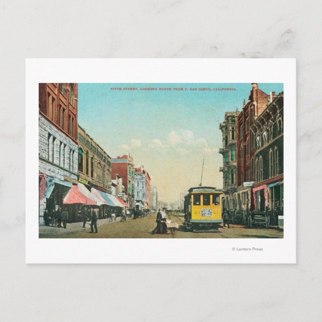 Nordansicht der 5th Street von der F Street Postkarte (Vorderseite)