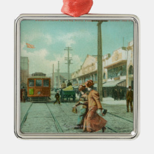 Nordansicht von Fillmore-St. von O'Farrell St. Silbernes Ornament