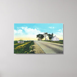 Nordansicht von Saratoga Schlachtfeld Leinwanddruck