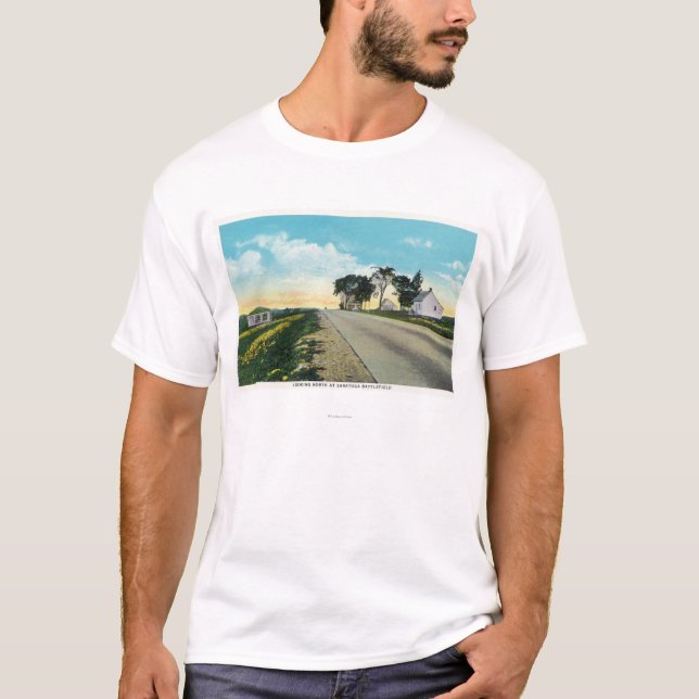 Nordansicht von Saratoga Schlachtfeld T-Shirt (Vorderseite)