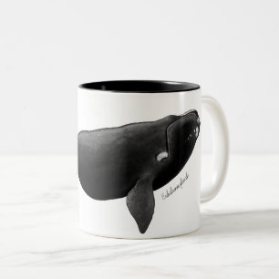 Nordatlantik Roter Wal Eubalaena glacialis Art Zweifarbige Tasse