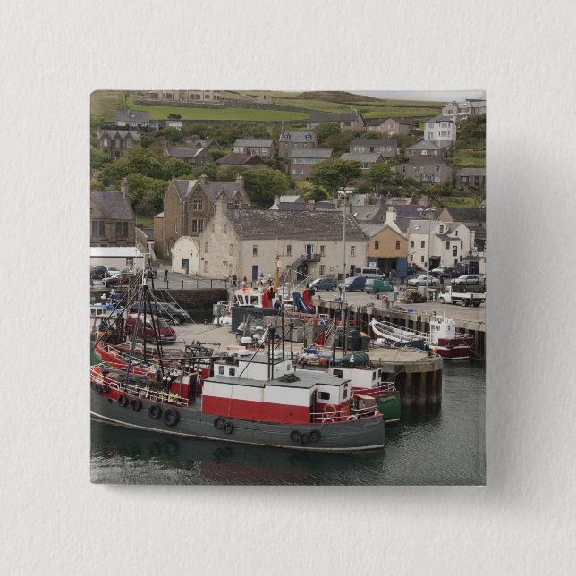 Nordatlantischer Hafen von Stromness Button (Vorderseite)