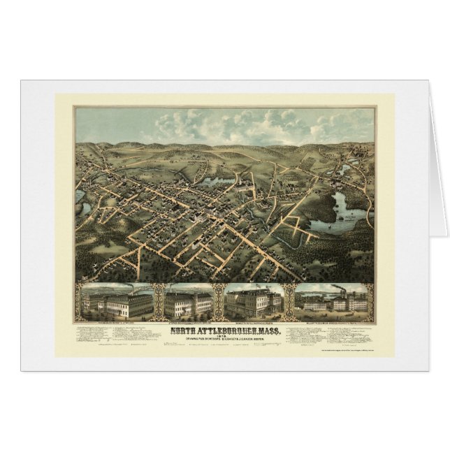 NordAttleboro, panoramische Karte MAs - 1878 (Vorderseite (Horizontal))