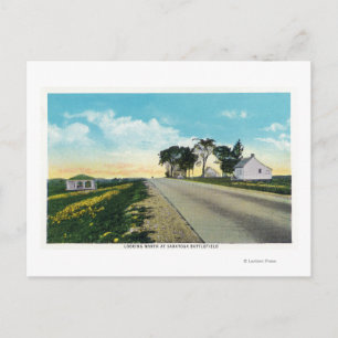 Nordblick auf das Schlachtfeld von Saratoga Postkarte