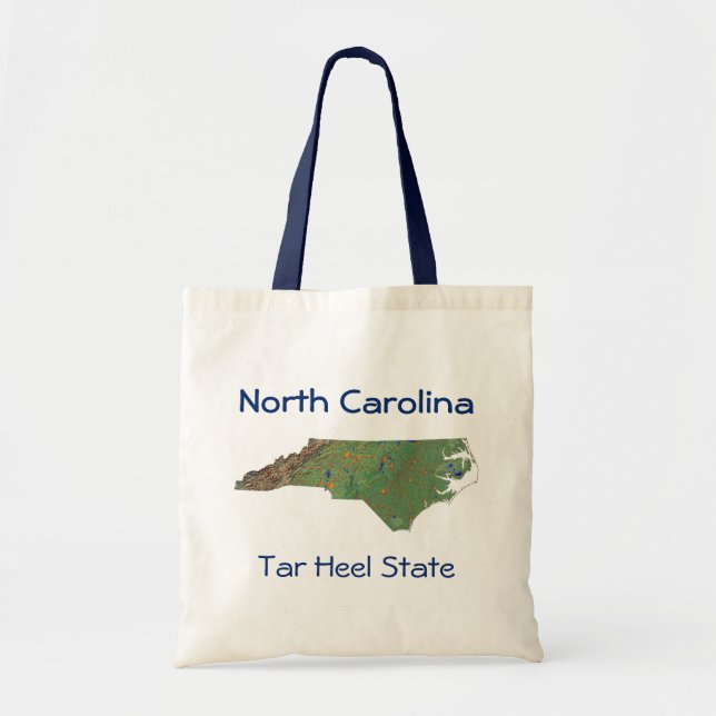 Nordcarolinian-Karten-Tasche Tragetasche (Vorne)