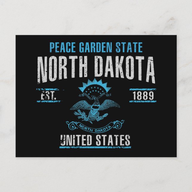 Norddakota Postkarte (Vorderseite)
