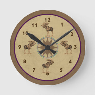 Nordelch-Uhr Runde Wanduhr