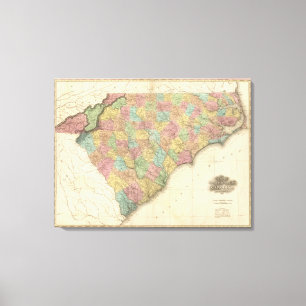 Norden und South Carolina 3 Leinwanddruck