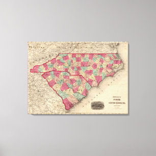 Norden und South Carolina 5 Leinwanddruck