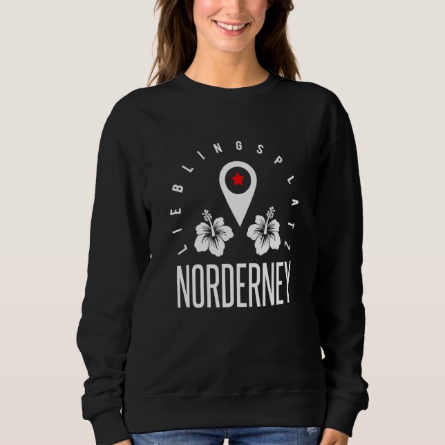 Norderney North Frisian Island Beach Lighthouse Sweatshirt (Vorderseite)