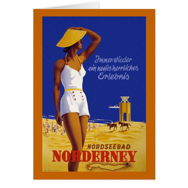 "Norderney" Vintages deutsches Reise-Plakat (Vorne)