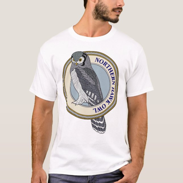 Nordfalke Eule-m T-Shirt (Vorderseite)
