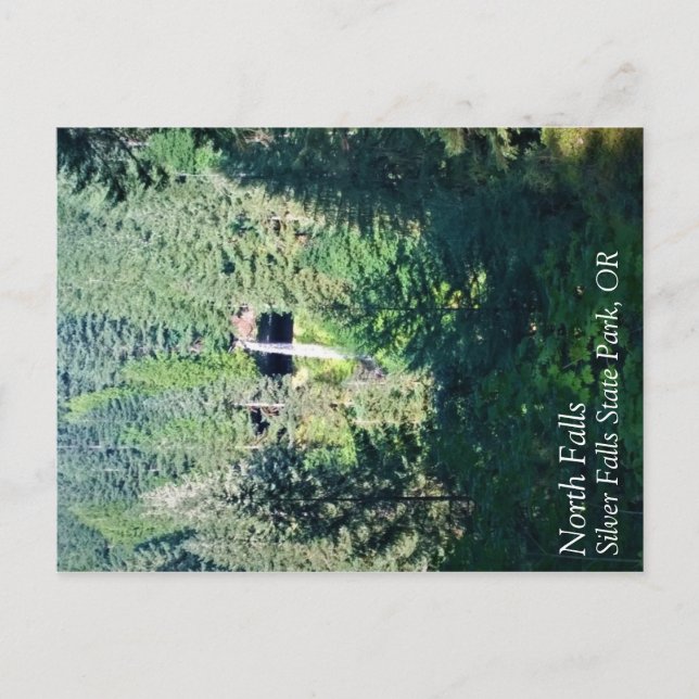 Nordfälle, Silberfälle, Oregon Postkarte (Vorderseite)