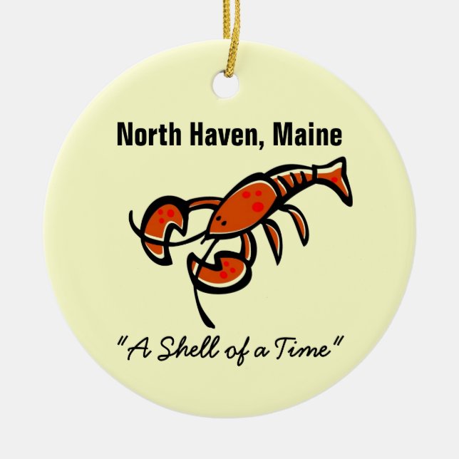Nordhafen, Maine-Hummer Keramikornament (Vorne)