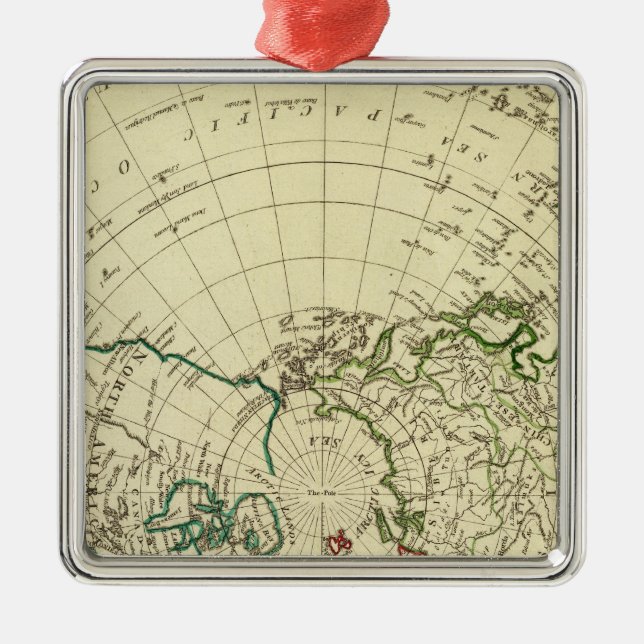 Nordhalbkugel 2 silbernes ornament (Vorne)