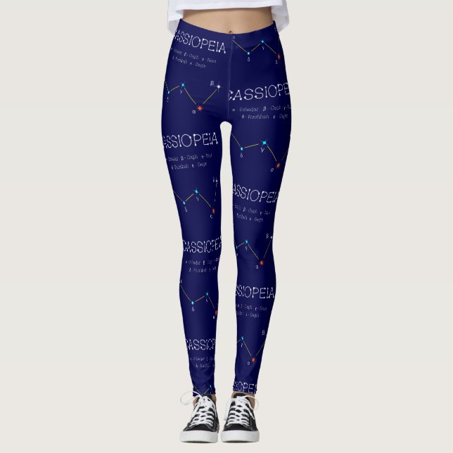 Nordhalbkugel Konstellation Kassioipeia Leggings (Vorderseite)