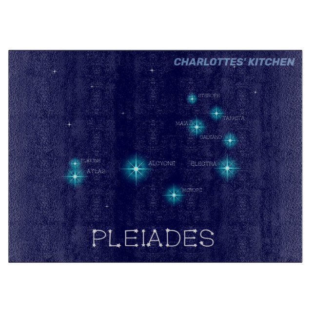 Nordhalbkugel Pleiades Star Formation Schneidebrett (Vorderseite)