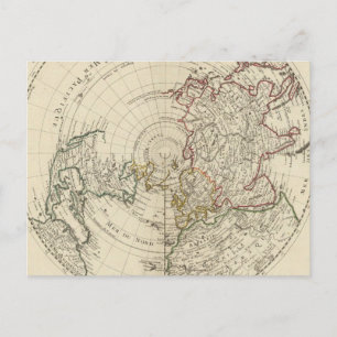 Nordhalbkugel Postkarte