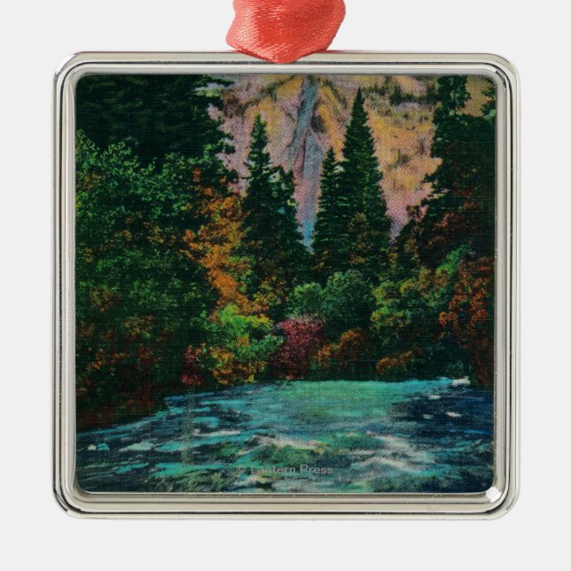 Nordhaube und Merced Fluss von den glücklichen Silbernes Ornament (Vorne)