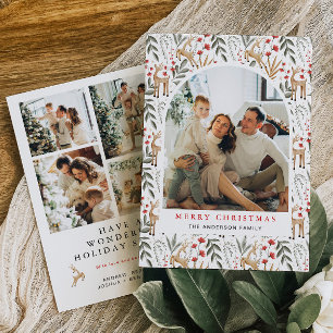 Nordic 5 Foto Weihnachtskarte Boho Scandi Holiday Feiertagskarte