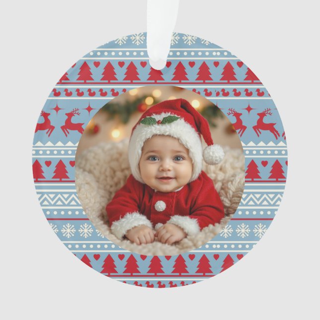Nordic Baby Christmas Foto Ornament - Rubber Duck (Vorderseite)