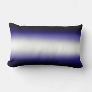 Nordic Blue Black Blue White Lendenkissen