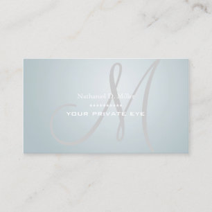Nordic Blue Ice Monogramm Visitenkarte