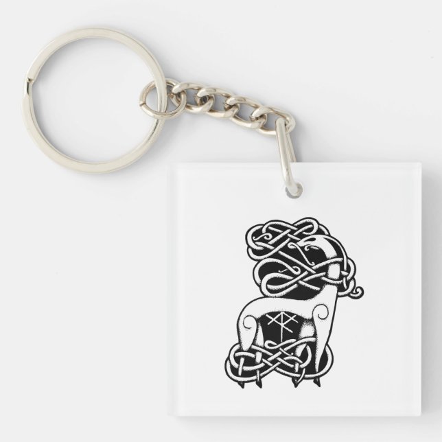 Nordic/Celtic Reh Schlüsselanhänger (Vorderseite)