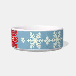 Nordic Christmas Dog Bowl - Schneeflocken & Paw Pr Napf