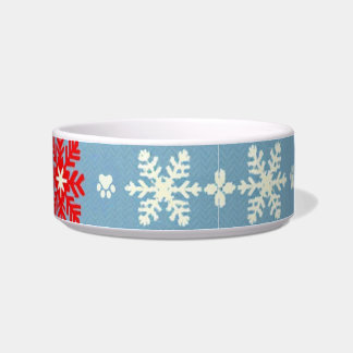 Nordic Christmas Dog Bowl - Schneeflocken & Paw Pr Napf