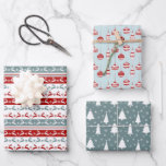 Nordic Christmas Muster Wrapping Paper Sheet Geschenkpapier Set<br><div class="desc">skandinavisches Urlaubsmuster</div>