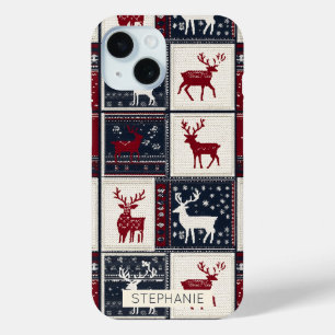 Nordic Christmas Patchwork   Rentier Case-Mate iPhone Hülle