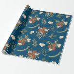 Nordic Christmas Pattern Wrapping Paper Geschenkpapier<br><div class="desc">Wrapping Paper Niedlich Nordic Christmas Pattern Gnomes Weihnachten/Feiertage/Feiertage/Einzigartige,  individuell anpassbare HINTERGRUNDFARBE</div>