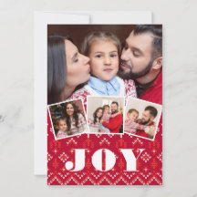 Nordic Fairisle Joy Foto Collage Weihnachten