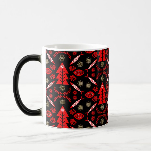 Nordic Folk Art Fish Verwandlungstasse (Links)