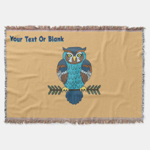 Nordic Folk Art Owl Decke